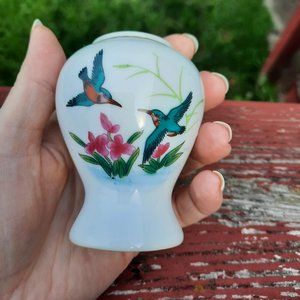 Vintage Ginger Jar with Hummingbirds